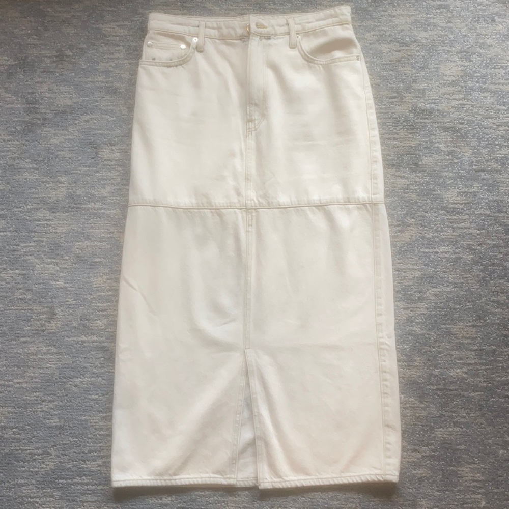 Light wash denim skirt